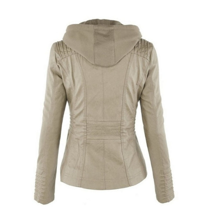 Fashion Detachable Hooded Jacket with Pockets