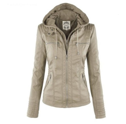 Fashion Detachable Hooded Jacket with Pockets