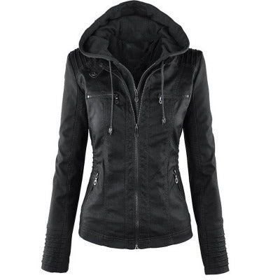 Fashion Detachable Hooded Jacket with Pockets