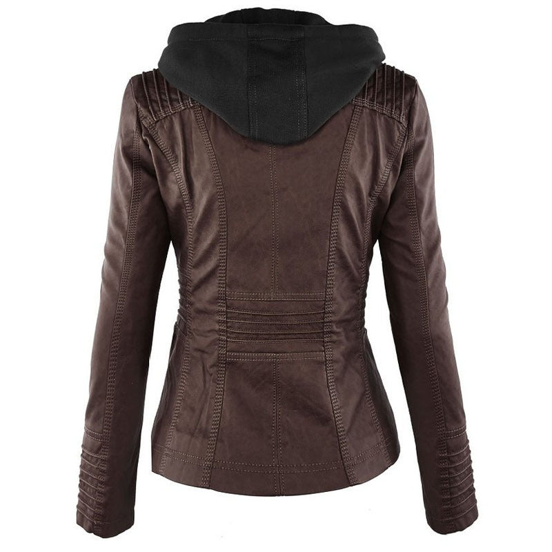 Fashion Detachable Hooded Jacket with Pockets