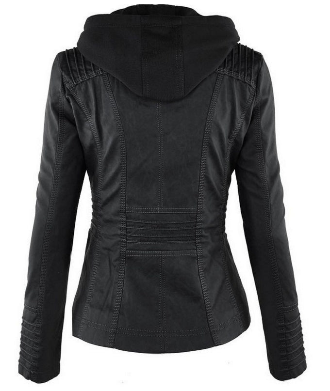 Fashion Detachable Hooded Jacket with Pockets