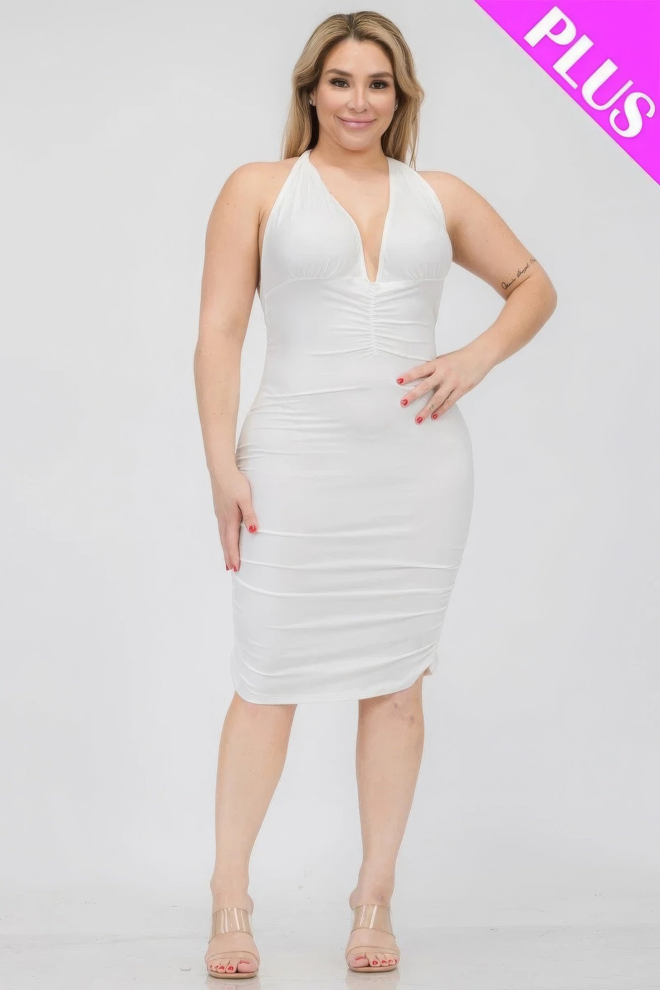 Ruched Bodycon Mini Dress