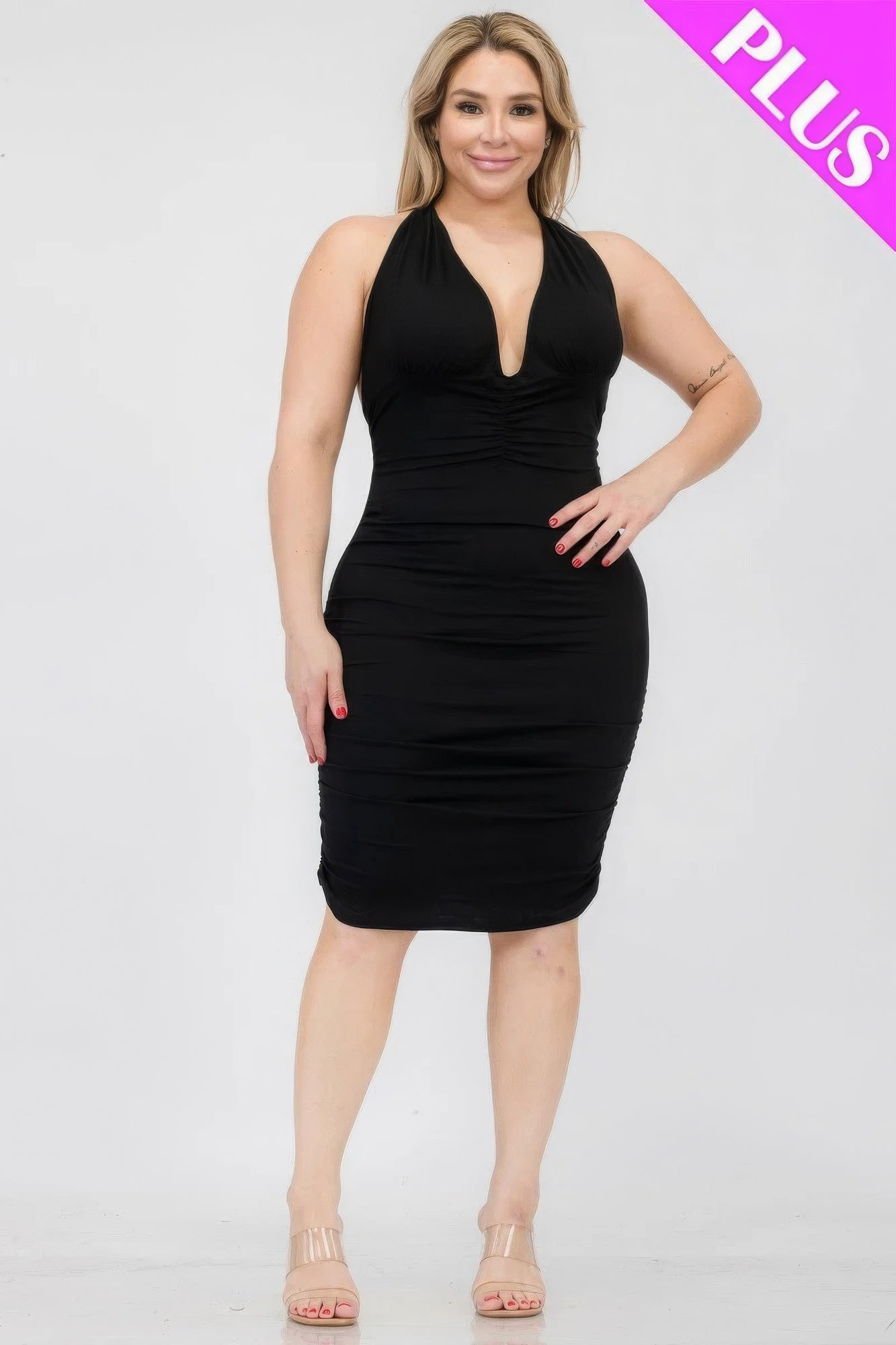 Ruched Bodycon Mini Dress