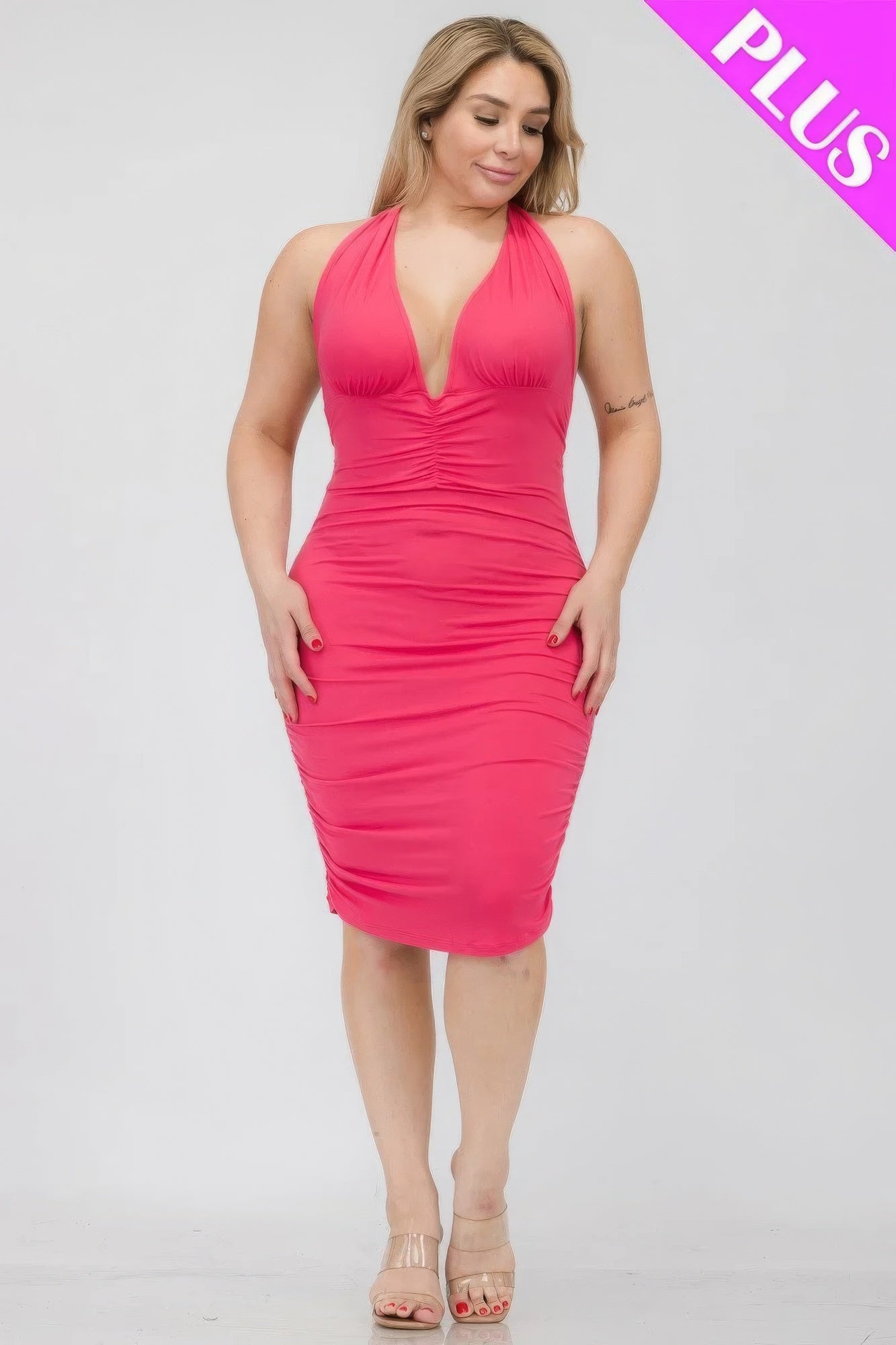 Ruched Bodycon Mini Dress