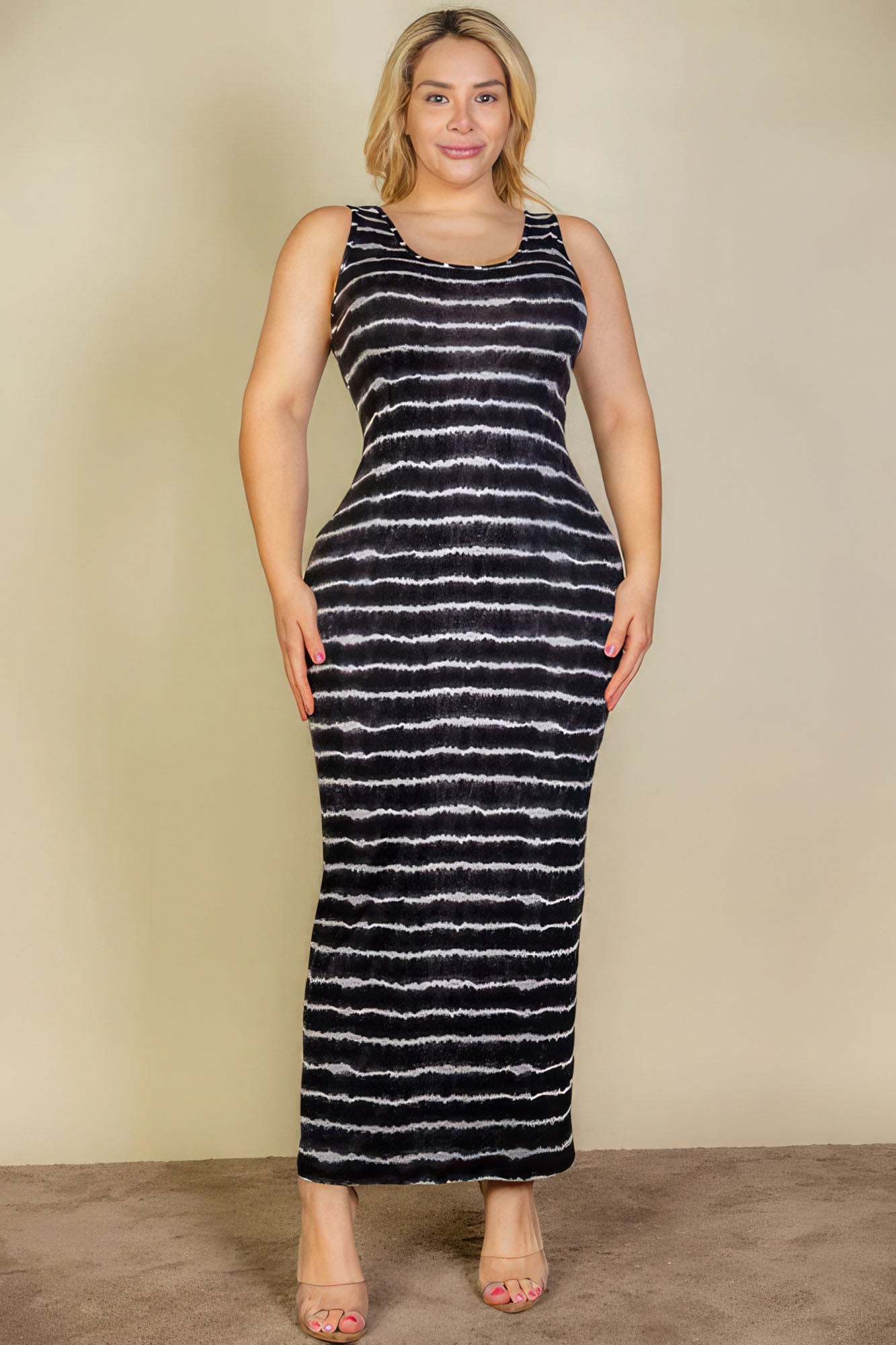 Tie Dye Tank Bodycon Maxi Dress