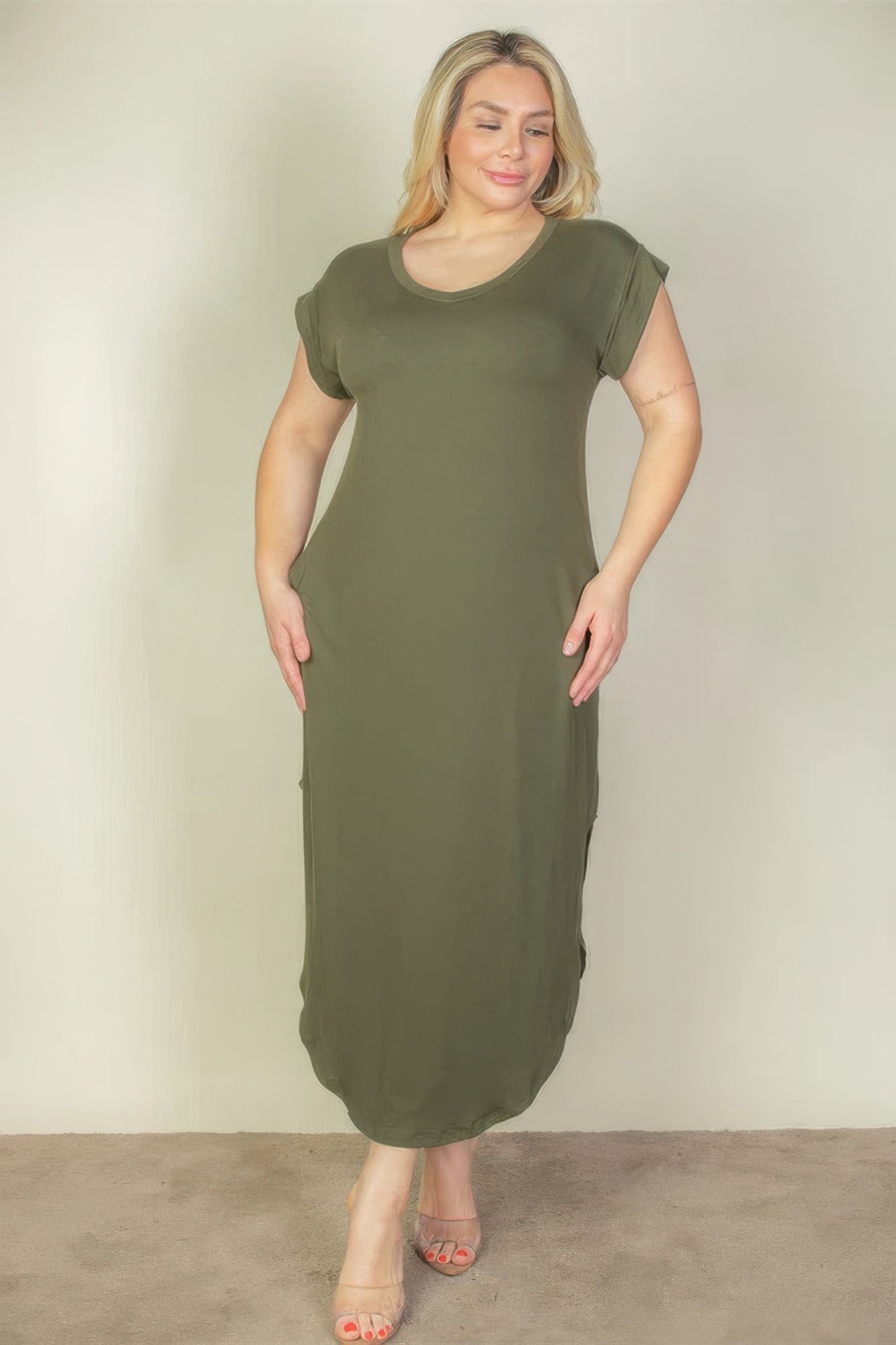 V Neck Long Dress